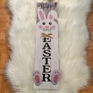 🌸 Adorable Happy Easter Bunny Long Vertical Sign